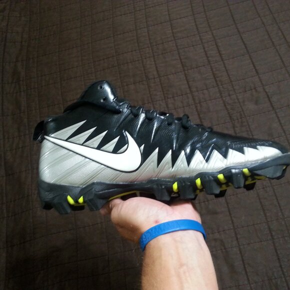 Nike Alpha Football Cleats Men;s 11 Black Silver 8787122-001 - Picture 3 of 15